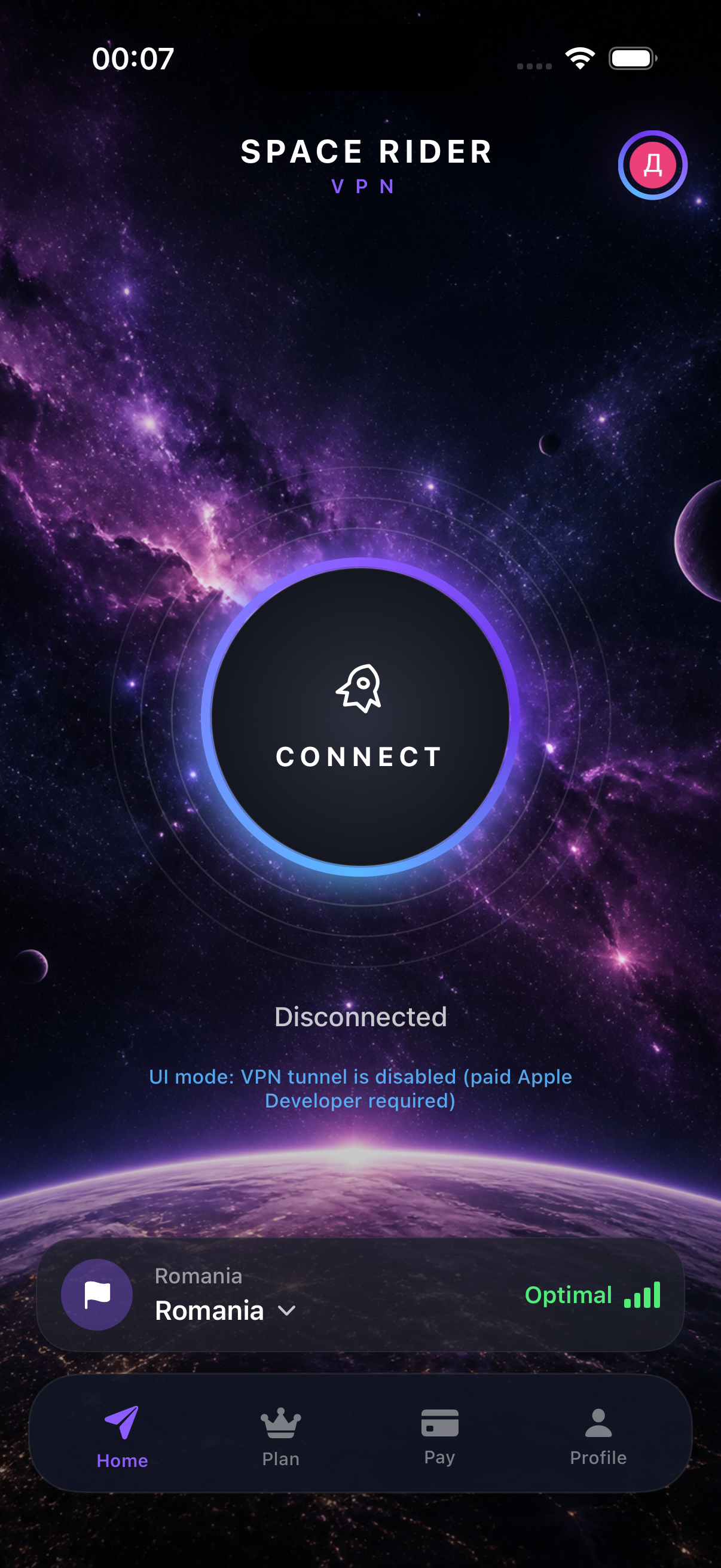 Connect and choose a server